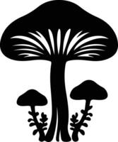 Pilz schwarz Silhouette vektor