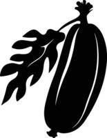 Papaya schwarz Silhouette vektor