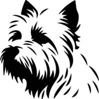 Westen Hochland Weiß Terrier schwarz Silhouette vektor