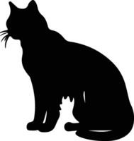 wild Katze schwarz Silhouette vektor