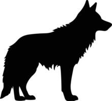 Wolf schwarz Silhouette vektor