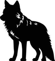 Wolf schwarz Silhouette vektor