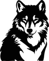 Wolf schwarze Silhouette vektor