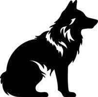 Wolf schwarz Silhouette vektor