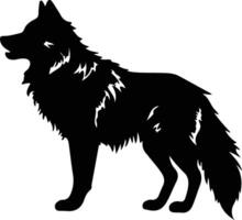 Wolf schwarz Silhouette vektor