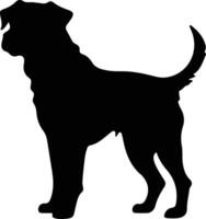 Arbeiten Hund schwarz Silhouette vektor