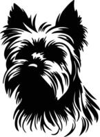 yorkshire terrier svart silhuett vektor