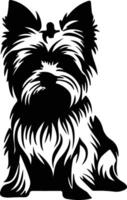 Yorkshire Terrier schwarz Silhouette vektor