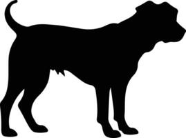 Arbeiten Hund schwarz Silhouette vektor