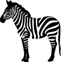 Zebra schwarz Silhouette vektor
