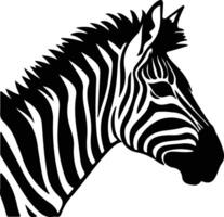 Zebra schwarz Silhouette vektor