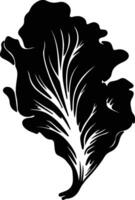 kinesisk kål svart silhuett vektor