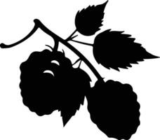 Brombeere schwarz Silhouette vektor