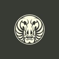 einfach Logo von Monster- Schädel vektor