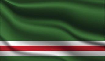tjetjenska republiken lchkeria realistisk modern flaggdesign vektor