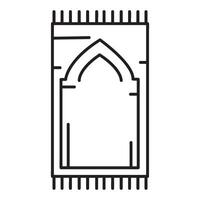 Gebetsteppich-Symbol-Logo-Vektor-Design-Vorlage vektor