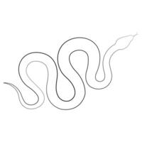 kontinuierlich einer Linie Kunst Zeichnung von giftig Schlange Gliederung Kunst Vektor Illustration