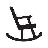 gungande stol ikon logotyp vektor design mall
