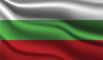 Bulgarien realistisches modernes Flaggendesign vektor