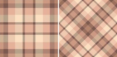 Textil- prüfen nahtlos von Textur Tartan Plaid mit ein Hintergrund Vektor Stoff Muster.