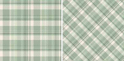 Stoff Hintergrund Plaid von Tartan Textil- nahtlos mit ein Vektor prüfen Muster Textur. einstellen im Essen Farben von breit Gitter Papier.