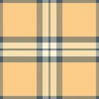 Kleid Stoff prüfen Vektor, Platz Tartan Muster Textil. überprüft nahtlos Hintergrund Textur Plaid im Orange und Pastell- Farben. vektor