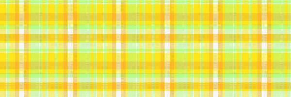 gles tartan textur vektor, retro textil- pläd tyg. royalty bakgrund kolla upp sömlös mönster i gul och grön färger. vektor