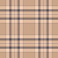 1950er Jahre Hintergrund prüfen Textil, Pastell- Tartan Textur Muster. schön Vektor nahtlos Stoff Plaid im Licht und Orange Farben.