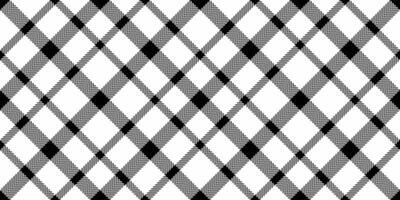 Fabrik Stoff Textil- überprüfen, Poster Plaid Vektor Schottenstoff. Hipster Hintergrund nahtlos Muster Textur im Weiß und schwarz Farben.