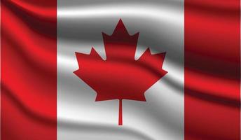 Kanada realistisk modern flaggdesign vektor