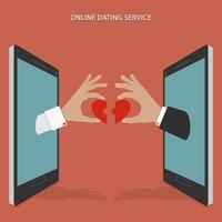 online dating service vektor koncept.