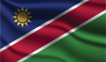 Namibia realistisches modernes Flaggendesign vektor