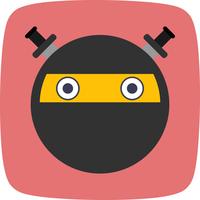Ninja Emoji-Vektor-Symbol vektor