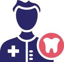 männlich Zahnarzt Vektor Symbol