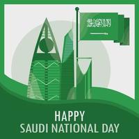 glad Saudiarabiens dag vektor