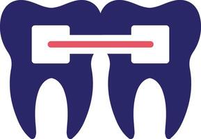 Zahn Hosenträger Vektor Symbol