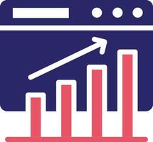 Webseite Bar Graph Vektor Symbol