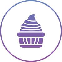 Schokoladen-Cupcake-Vektorsymbol vektor