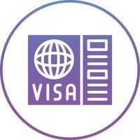 Visa-Vektor-Symbol vektor