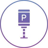 Parkplatz Etikett Vektor Symbol