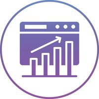 Webseite Bar Graph Vektor Symbol