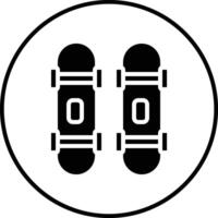 Skateboard-Vektor-Symbol vektor