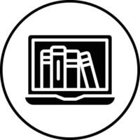 Vektorsymbol für Online-Bibliothek vektor