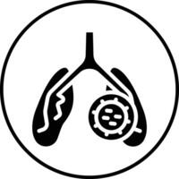 Vektorsymbol für Lungeninfektionen vektor