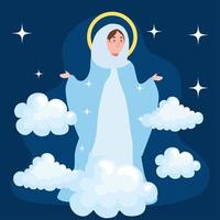 Annahme von Maria mit Wolken