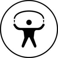 Person überspringen Seil Vektor Symbol