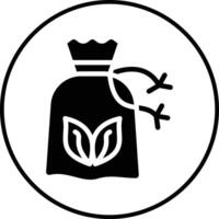 Kräuter Tasche Vektor Symbol