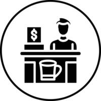 Bar Kassierer Vektor Symbol