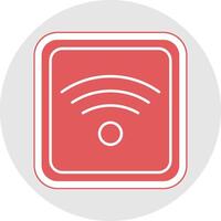 wiFi glyf Flerfärgad klistermärke ikon vektor
