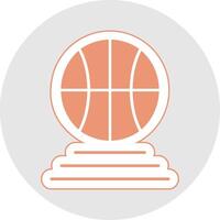 Basketball Glyphe Mehrfarbig Aufkleber Symbol vektor